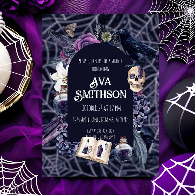 Invitation de douche Goth vintage (Créateur téléchargé)
