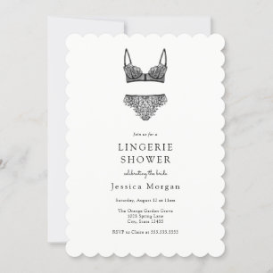 Invitation de douche Lingerie noire