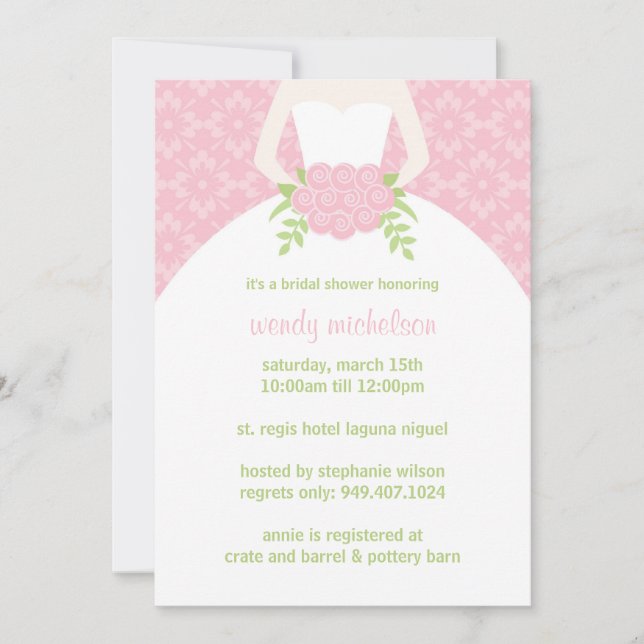 Invitation de douche nuptiale (Devant)