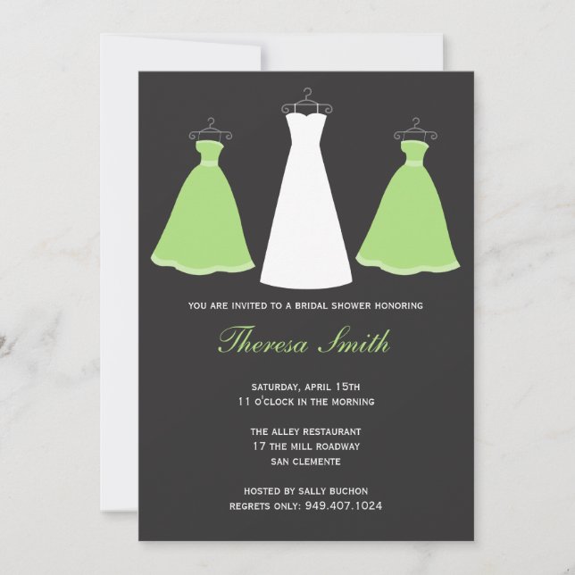 Invitation de douche nuptiale (Devant)