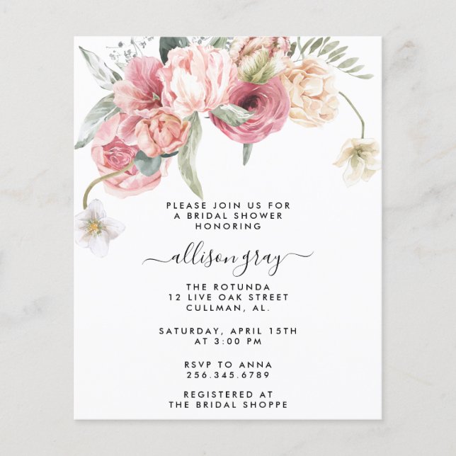 Invitation de douche nuptiale | Annabeth (Devant)