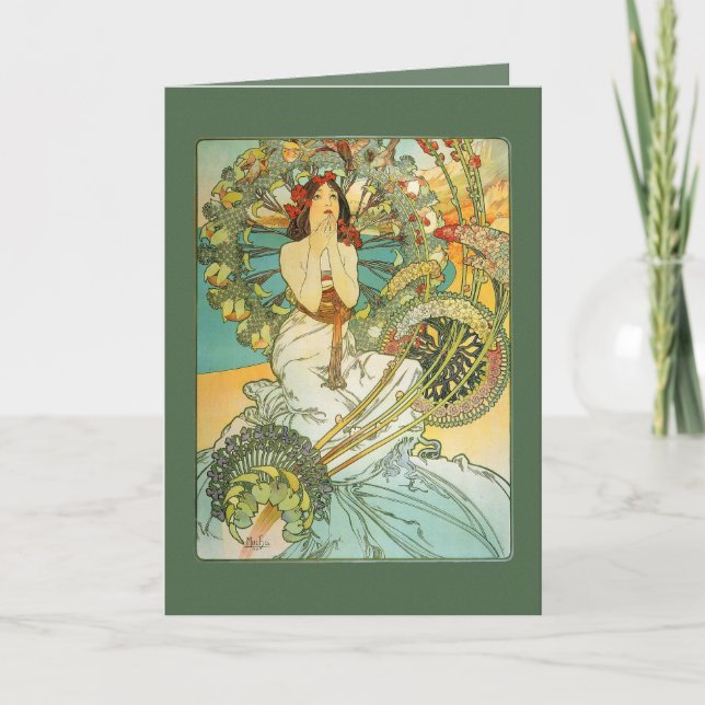 Invitation de douche nuptiale Art Nouveau vintage (Devant)