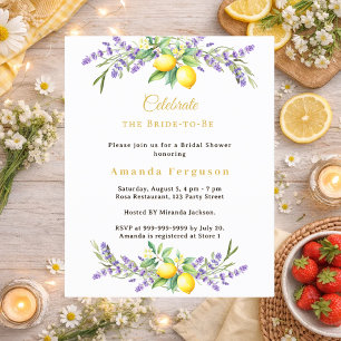 Invitation de douche nuptiale aux florales de lava