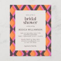 Invitation de douche nuptiale budget Couleur brill