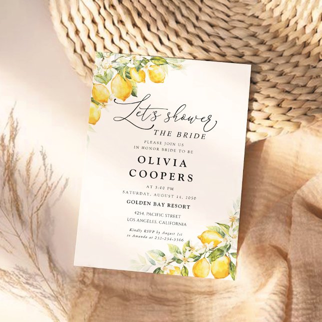 Invitation de douche nuptiale Citrus vert citron (Créateur téléchargé)
