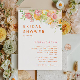 Invitation de douche nuptiale Citrus Watercolor