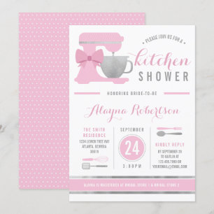 Invitation de douche nuptiale de cuisine, Faux Foi