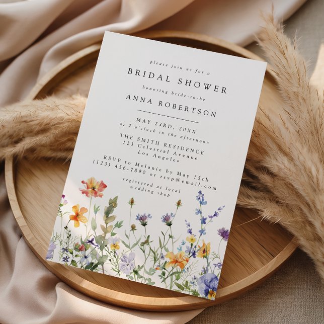 Invitation de douche nuptiale de jardin de fleurs  (Créateur téléchargé)