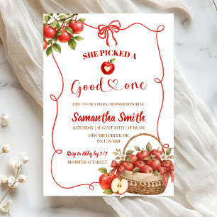 Invitation de douche nuptiale de pomme d'automne