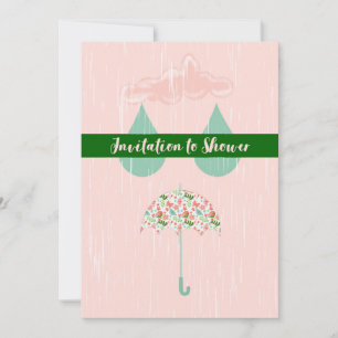 Invitation de douche nuptiale en rose