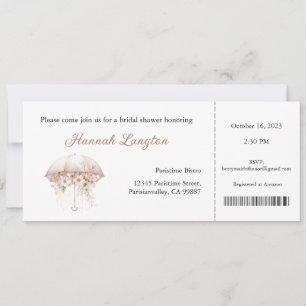 Invitation de douche nuptiale, Fête des mariées fl