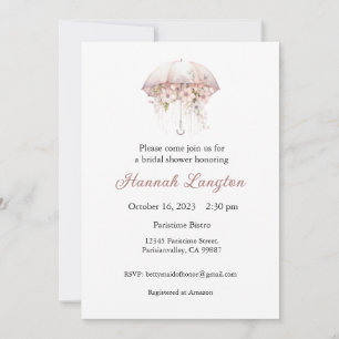 Invitation de douche nuptiale, Fête des mariées fl