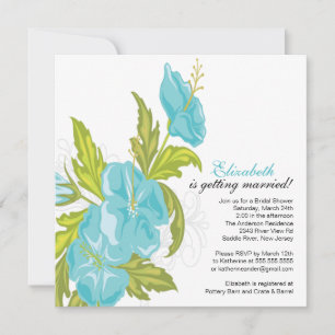 Invitation de douche nuptiale fleurie printemps Tu