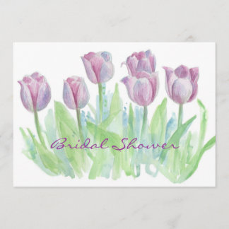 Invitation de douche nuptiale Fleurs de tulipes vi
