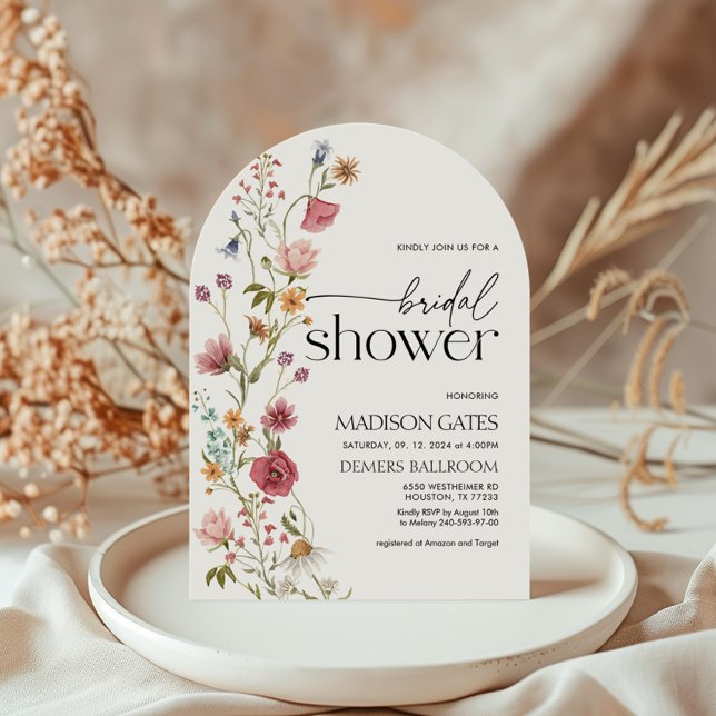 Invitation de douche nuptiale florale Arch (Créateur téléchargé)