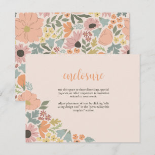 Invitation de douche nuptiale florale Insertion