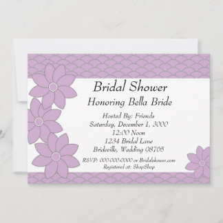 Invitation de douche nuptiale lavande et floral gr