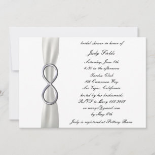Invitation de douche nuptiale Mariage blanche Infi