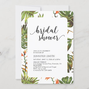 Invitation de douche nuptiale Mariage tropicale mo