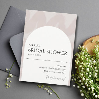 Invitation de douche nuptiale moderne Chic Arch Ne