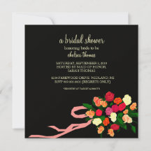 Invitation de douche nuptiale [Noir]