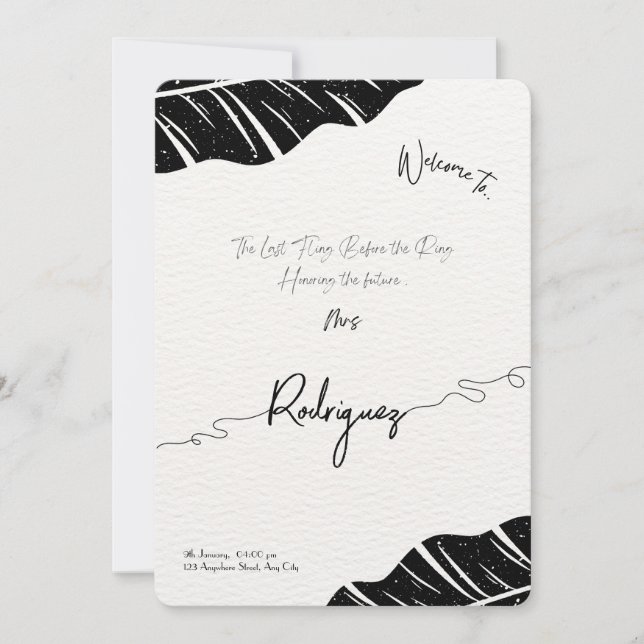 Invitation de douche nuptiale personnalisée - Scri (Devant)