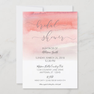 Invitation de douche nuptiale Pink Ombre