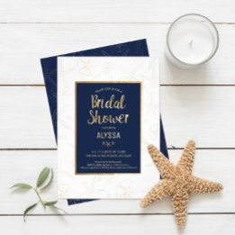 Invitation de douche nuptiale, plage, Starfish or