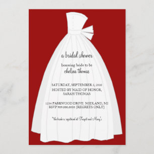 Invitation de douche nuptiale {Red}