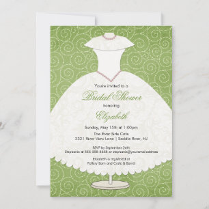 Invitation de douche nuptiale Sage Green