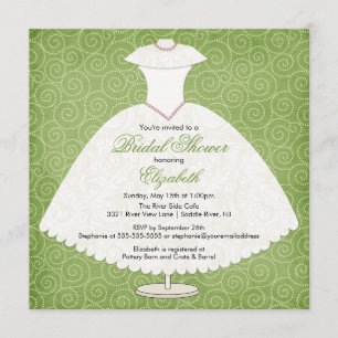 Invitation de douche nuptiale Sage Green