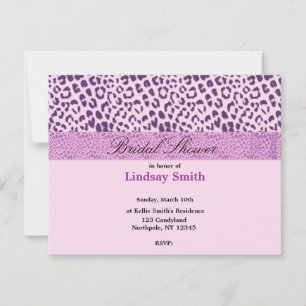 Invitation de douche nuptiale violet et rose