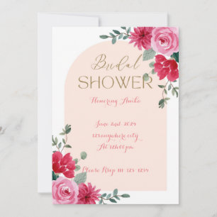 INVITATION DE DOUCHE PBRIDAL ROSE