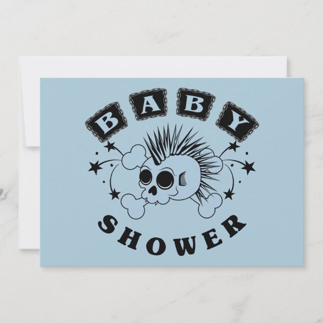 Invitation de douche pour bébé garçon (Devant)