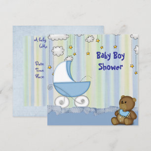 Invitation de douche pour bébé garçon
