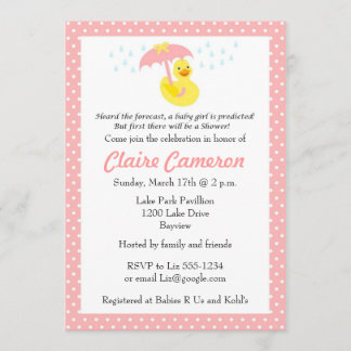 invitation de douche pour bébés en caoutchouc - pe