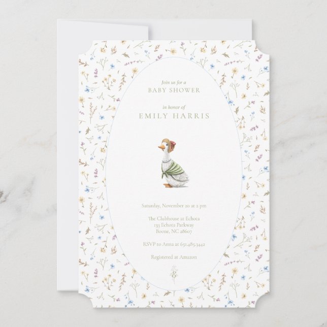 Invitation de douche - storybook bleu (Devant)