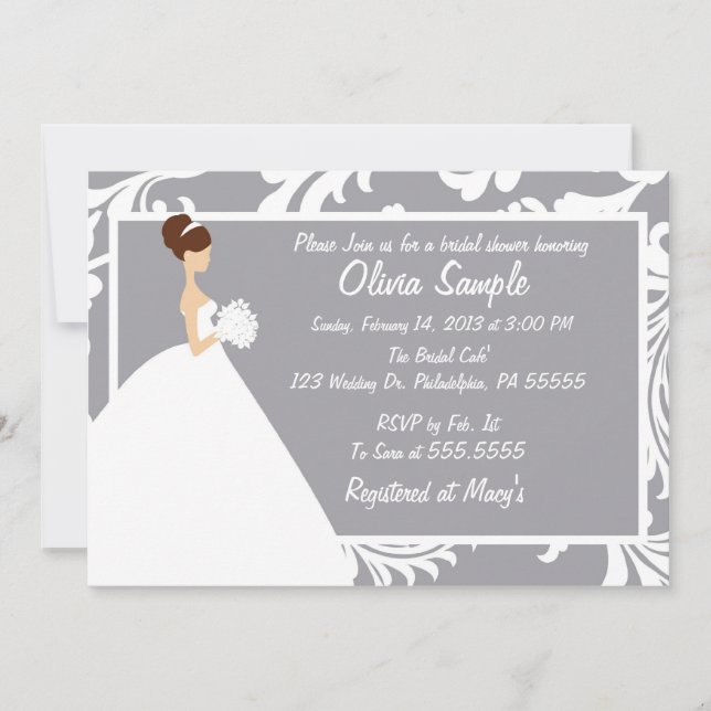 Invitation de douches nuptiales Floral (Devant)