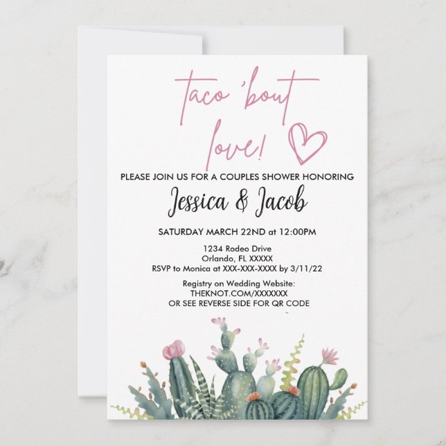 Invitation de douches pour les couples (Devant)