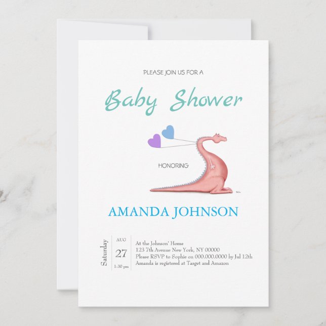 Invitation de dragon coquin (Devant)