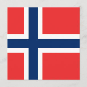 Invitation de drapeau de la Norvège