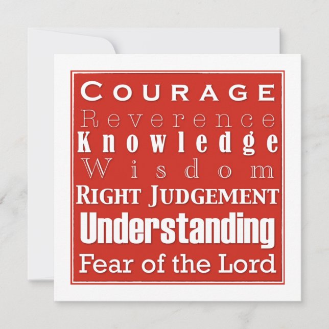 Invitation de faire-part de confirmation (Devant)