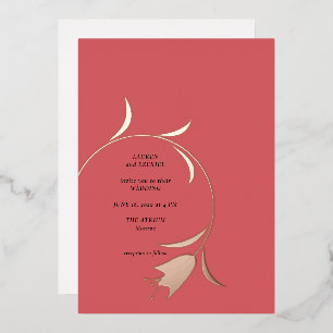 Invitation de Faire-part de mariage à huile de Mod