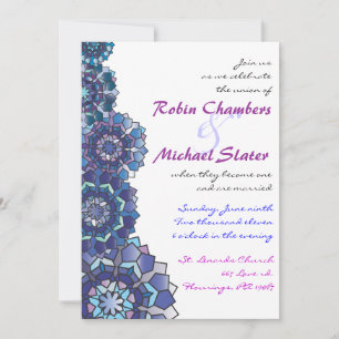 Invitation de Faire-part de mariage en verre tendu
