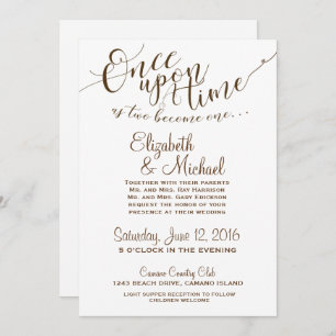 Invitation De Fairytale Une Fois - Blanc