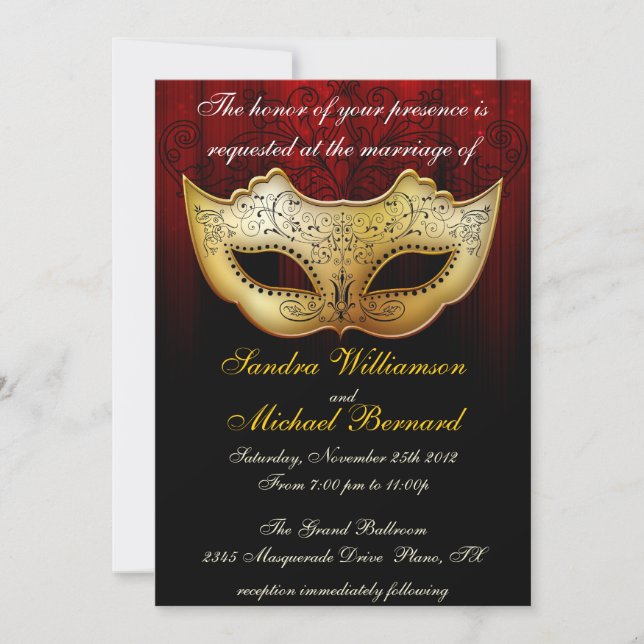 Invitation de fantaisie de célébration de mariage (Devant)