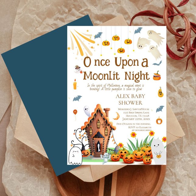 Invitation de fantômes pour Baby Shower sur le thè (Créateur téléchargé)