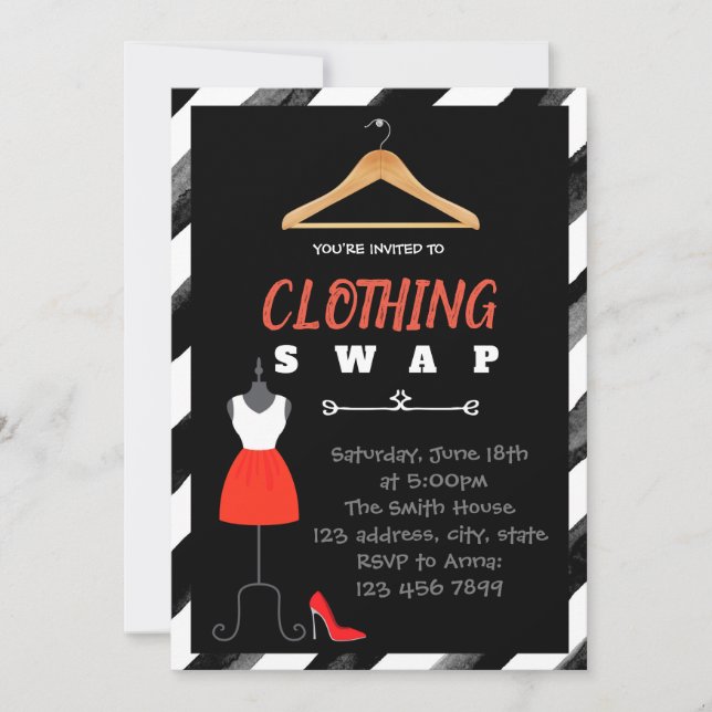 Invitation de Fashion Swap (Devant)