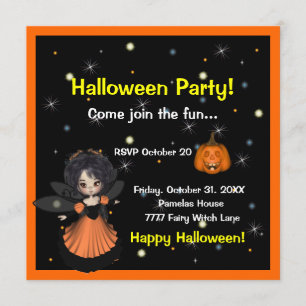 Invitation de fée de Halloween