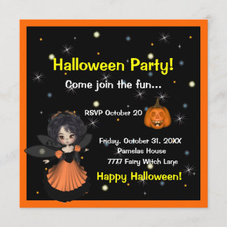 Invitation de fée de Halloween